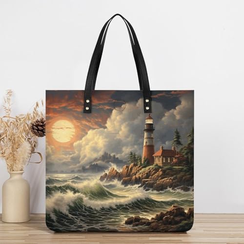Sac à main cuir végétalien Coast Wave seau chic et durable