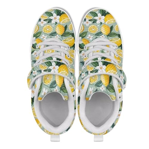 Kids Lightweight Athletic Running Shoes Girls Breathable Mesh Tennis Shoes Hook and Loops Strap Non-Slip Sneakers SizeUS 11-152