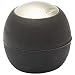 Produktbild WAGNER Wandtürstopper EGG - Durchmesser Ø 30 x 30 mm, Zinkdruckguss in Edelstahl-Optik, Soft-Anschlag aus thermoplastischem Kautschuk, schwarz, zum Schrauben inklusive Montagematerial - 15517811