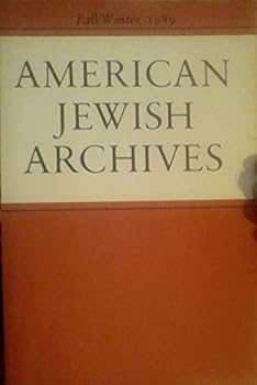 Paperback American Jewish Archives Fall/Winter 1989 Book