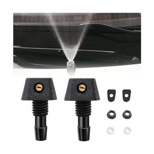 JNNJ 2 Pièces Buse De Lavage De Pare-Brise Jet, Jets De Pulvérisation Lave-Glace Brouillard Pare-Brise Avant, Rechange Lave-Glace Essuie-Glace Universels Pour La Plupart Des Voitures