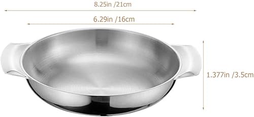 Miniatura 7 de Hemoton Cuencos para mezclar, acero inoxidable, asas dobles, antiadherentes, 6.3 in