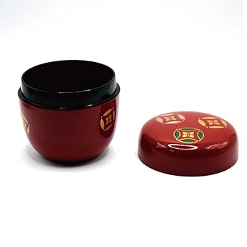 名工 田中 篁秋 亀甲竹 茶入 棗 茶器 茶道具 e138 na010.jpg