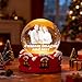 Custom Christmas Snow Globe with Photo & Name – Personalized 3D Crystal Ball with Light Base, Engraved Picture Keepsake for Family, Kids, Mom, Dad, Couples, Pets, Xmas Gifts (Christmas Series 01)