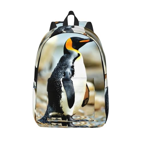 Sac à dos pour ordinateur portable femme avec motif pingouin et grand volume