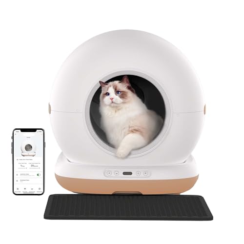 Petverse® Automatic Cat Litter Box - Large Size, Smart Self-Cleaning, Covered Electric Litter Box for All Cat Sizes & Multiple Cats | Odour Control | App-Connected |12 Month Warranty | Clumping Litter