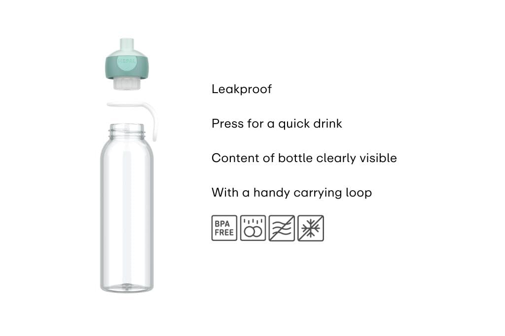 Mepal Rosti Campus Water Bottle 500 ml Plastic / Pin 6.4 x 7 x 22.2 cm