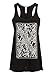 Womens Skull Guitar Tarot Card Loose Fit Tank Top Muscle Tee – Size Medium