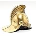 Old Modern Handicrafts Fireman Helmet - Victorian Era Brass Firefighter Officer Helmet - A Graceful Nautical Addition to Your Home Décor - 12.0L x 10.0W x 11.0H Inches