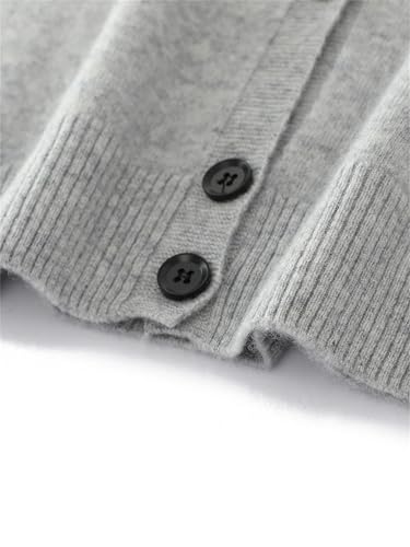 Men V-Neck Cashmere Cardigan Winter Cable Button Up Knitwear Casual Knitted Sweater4