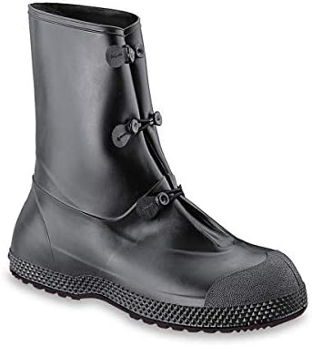 Servus SuperFit 12" PVC Dual-Compound Men's Overboots, Black & Yellow (11001-Bagged)