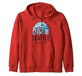 Photo Gallery souvenir delle vacanze del monte rainier dello skyline di washington di seattle felpa con cappuccio Photo Gallery souvenir delle vacanze del monte rainier dello skyline di washington di seattle felpa con cappuccio