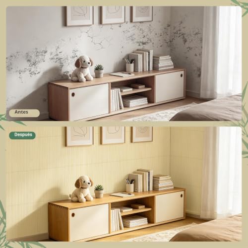 Paneles de pared de bambú para ocultar imperfecciones y renovar 6