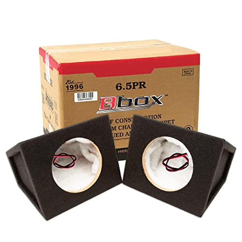 Bbox Pro Audio Tuned 6.5" Speaker Enclosures - Premium Speakers to Enhance Sound and Bass - Nickel Finish Speaker Terminals for Car or Truck - 18 Gauge Audio Cables - Speaker Set of 2 (Black) by Atrend - Used condition - US$52.69