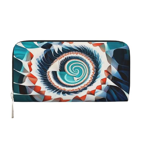 Wallet Wallet Money Clip Stylish For Mens Women Handbags, Pu Leather, Multiple Compartments, Ideal For Cash And Cards Colorful biological forms in Op Art