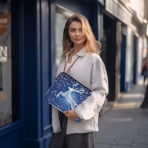 Funda para portátil de 13-14 pulgadas impermeable azul con reno miniatura 7