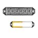 SpeedTech Lights Z-6 TIR 18W LED Strobe Light for Police Cars, Construction Trucks, Service Vehicles, Plows, Emergency Vehicles. Surface Mount Grille Flashing Hazard Beacon Light - Amber/Clear