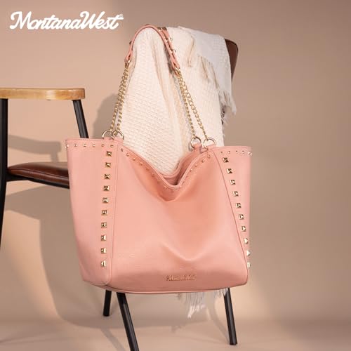 Image of Montana West Large Tote Bag for Women Oversized Shoulder Purses with Chain Handbags