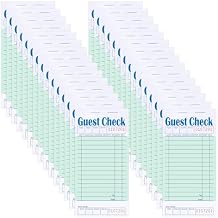 30 Pack Guest Checks for Servers, Server Note Pads Waitress Check Pads with Bottom Receipt, Waitress Notepad for Restaurant Business,1500 Sheets