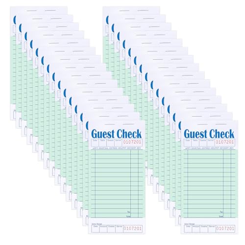 30 Pack Guest Checks for Servers, Server Note Pads...