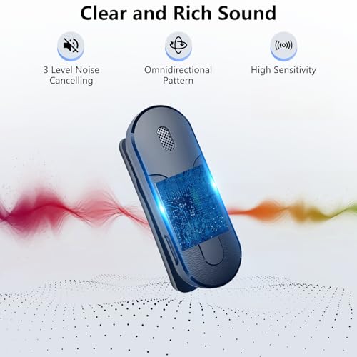 Pebuwet WM360 Wireless Lavalier Microphone With Noise Cancellation:40H Working Time With Charging Case,Receiver thumb #2
