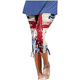 Pantalones capri para mujer, pantalones cortos deportivos ligeros de verano 3/4, estampados, ajustados, cintura elástica, pantalones cortos para ciclista, yoga, deportes, pantalones cortos, leggings