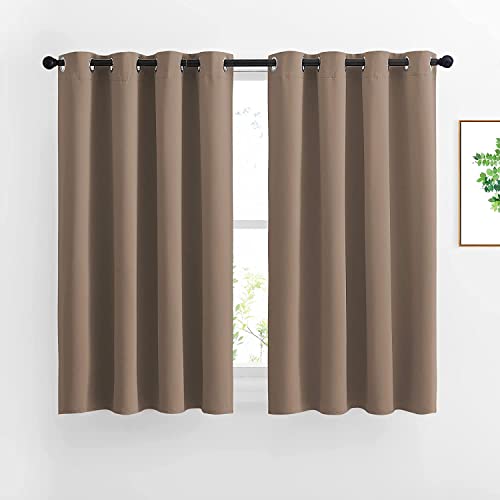 FRESH FROM LOOM Blackout Window Curtains 5 Feet Set of 2 | Plain Design | 90% Room Darkening | Thermal Insulated Curtains | Curtain for Living Room Bedroom (Brown|5 Feet Long Set of 2|)