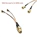 best seller SMA Female nut to 2X SMA Male Plug Y Type Splitter Combiner Pigtail Cable RG316 15CM 6