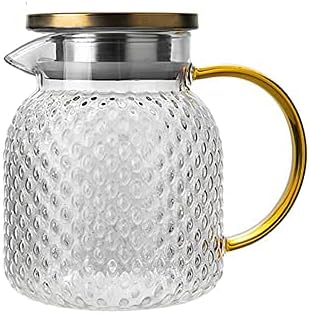 Amazon Co Jp ピッチャー 冷水筒 耐熱ガラス ガラスポット 麦茶 冷蔵庫 直火 水出し 茶ポット 冷水筒 麦茶ポット 大容量 家族会社会議用 ウォーターピッチャー 業務用 おしゃれ きれい お茶 コーヒー ジュースー入れ ギフト 水筒 B 1000ml ホーム キッチン