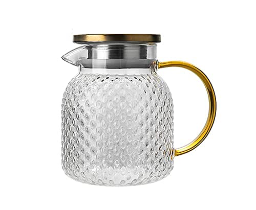 Amazon Co Jp ピッチャー 冷水筒 耐熱ガラス ガラスポット 麦茶 冷蔵庫 直火 水出し 茶ポット 冷水筒 麦茶ポット 大容量 家族会社会議用 ウォーターピッチャー 業務用 おしゃれ きれい お茶 コーヒー ジュースー入れ ギフト 水筒 B 1000ml ホーム キッチン