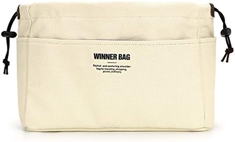 IGNPION 10 Pockets Tote Bag Organiser Insert Pouch Felt Handbag Liner Travel Cosmetic Pocket Purse Organiser - Stand on its Own (Small)