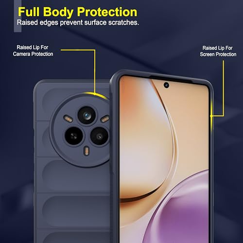 Image of amazon basics Back Case Cover for Realme 14 Pro 5G | Compatible for Realme 14 Pro 5G Back Case Cover | Liquid Silicon Magic with Camera Protection | Sapphire