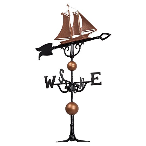 Whitehall Products Yacht Weathervane, 46-Inch, Copper