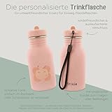 wunderwunsch Trinkflasche personalisiert für Kinder, Flasche personalisiert, Babyflasche, Kinder Flasche, Trixie Trinkflaschen mit individuellem Namen (Schmetterling, 500ml)