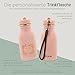 wunderwunsch Trinkflasche personalisiert für Kinder, Flasche personalisiert, Babyflasche, Kinder Flasche, Trixie Trinkflaschen mit individuellem Namen (Schmetterling, 500ml)