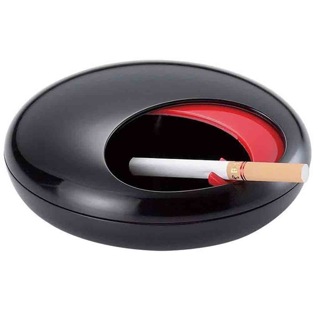 Rotatable Tabletop Ashtray Ashbox Cigarette Ash Holder Container Melamine Ash Tray for Indoor or Outdoor Use