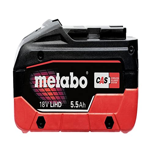Metabo 18V Cordless 4-1/2-Inch / 5-Inch Angle Grinder Kit | (2) 18V 5.5 Ah Batteries | Brushless | Safety Features: Mechanical Safety Clutch, Brake, Paddle Switch | Wpb 18 Lt Bl 11-125 Quick Kit #TOP1
