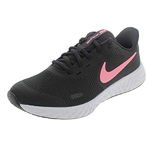 Nike Unisex-Kid’s Revolution 5 Grade School Running Shoe, Black/Sunset Pulse, 6.5Y Regular US Big Kid