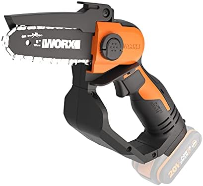 WORX WG324E.9 Akumulatorowa Jednoręczna Pilarka do Gałęzi 20V, Długość Ostrza 12 cm, Lekka i Wygodna, Kompatybilna z Powershare, bez Akumulatora i Ładowarki