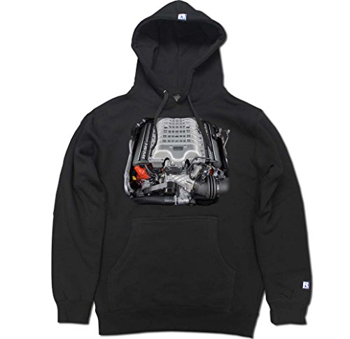 FTD Apparel R Built Men's SRT Hellcat Engine Pullover Hooded Sweater