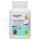 Ravazzi Equate Stool Softener Plus Stimulant Laxative Tablets for Constipation, 240 Count