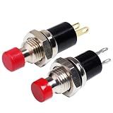 7mm mit Fixierung Momentary Self-locking Mini Push Buttons Switch 2 Pins 1NO 1NC 3A/125V 1A/250V 5Pcs(1NC Momentary)