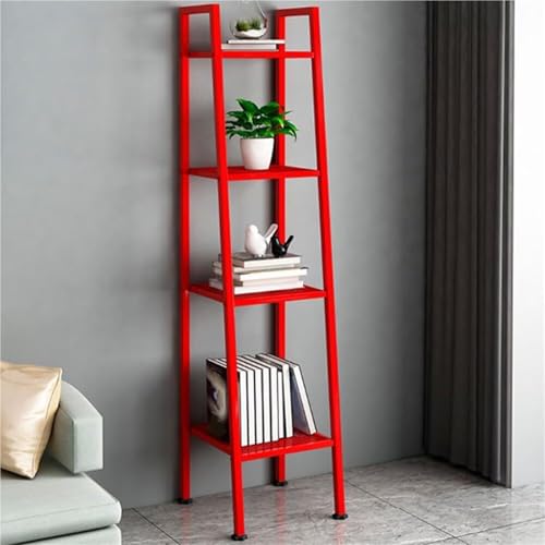 Étagère échelle étroite à 4 niveaux pour la maison, le bureau, le salon, la chambre à coucher, la cuisine, unité de rangement d'angle industrielle...