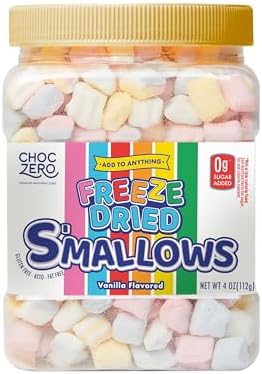 ChocZero Sugar Free Freeze Dried Marshmallows, Crunchy Cereal Shapes, 4 oz