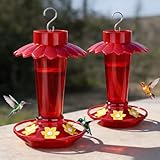 Fchstaer Plastic Hummingbird Feeders for Outdoors Hanging...