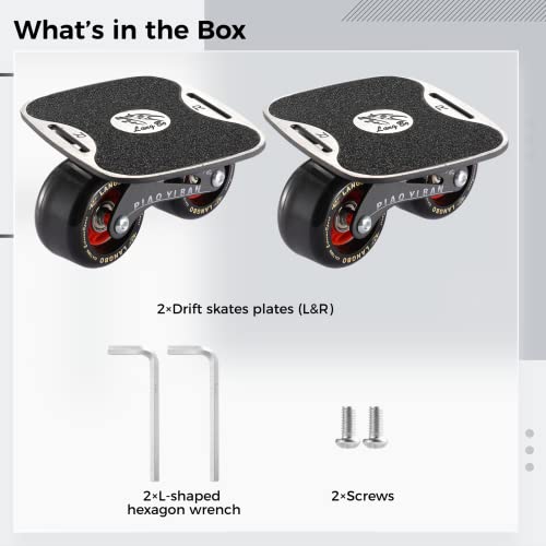 Yeesport Free Skates,Roller Road Drift Skates Plate, Portable Split Skateboard With Non-Slip Aluminum Alloy Board, Steel Bracket, Widened Pu Wheels, Quality Bearings #TOP4