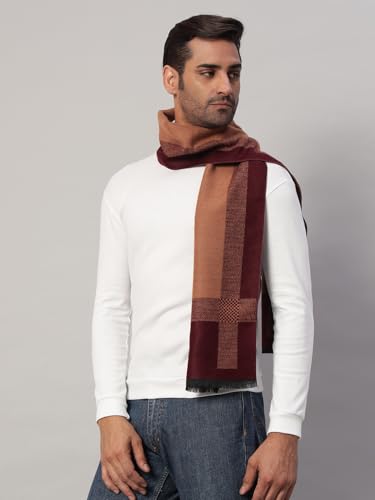 Image of Ravaiyaa - Attitude is everything Men's Reversible Stripe Pattern Winter Wool Scarf, Muffler 72 inchx12 inch Inch