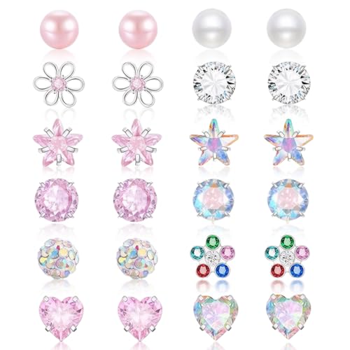 KWJEIULSOQ 12 Paar Ohrstecker Chirurgenstahl füR Frauen,...