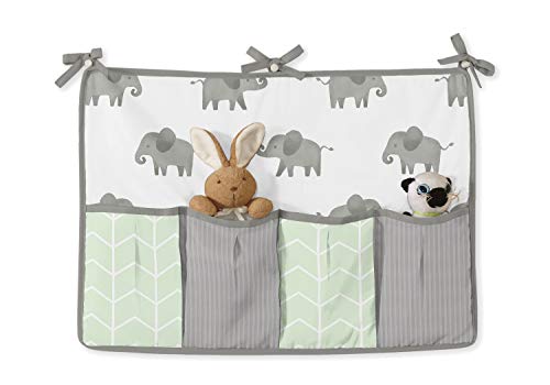 Sweet Jojo Designs Mint, Grey And White Watercolor Elephant Safari Baby Unisex Crib Bedding Set - 11 Pieces #TOP2