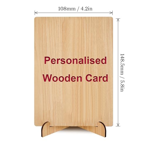 Personalised Wooden Birthday Card Gifts for Daughter Grandaughter Grandson Girl Happy Birthday Cards with Any Name & Age Gift for Kids and Adults 6th 12th 18th 21st 30th 50th 70th(Design 3)